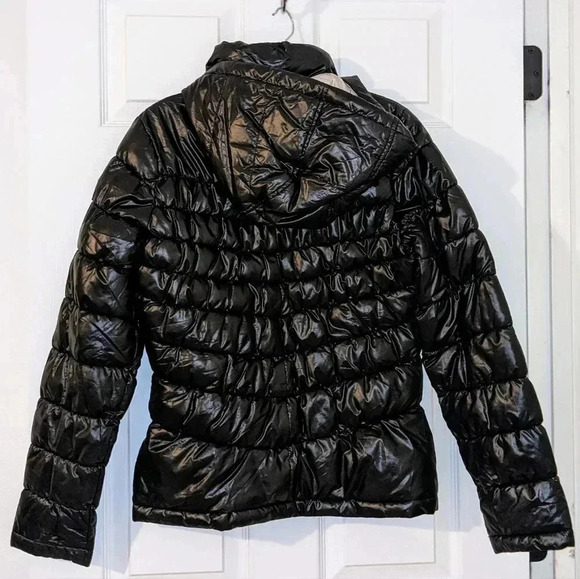 Kenneth Cole Puffer Jacket Black Warm Size Small - Picture 2 of 9